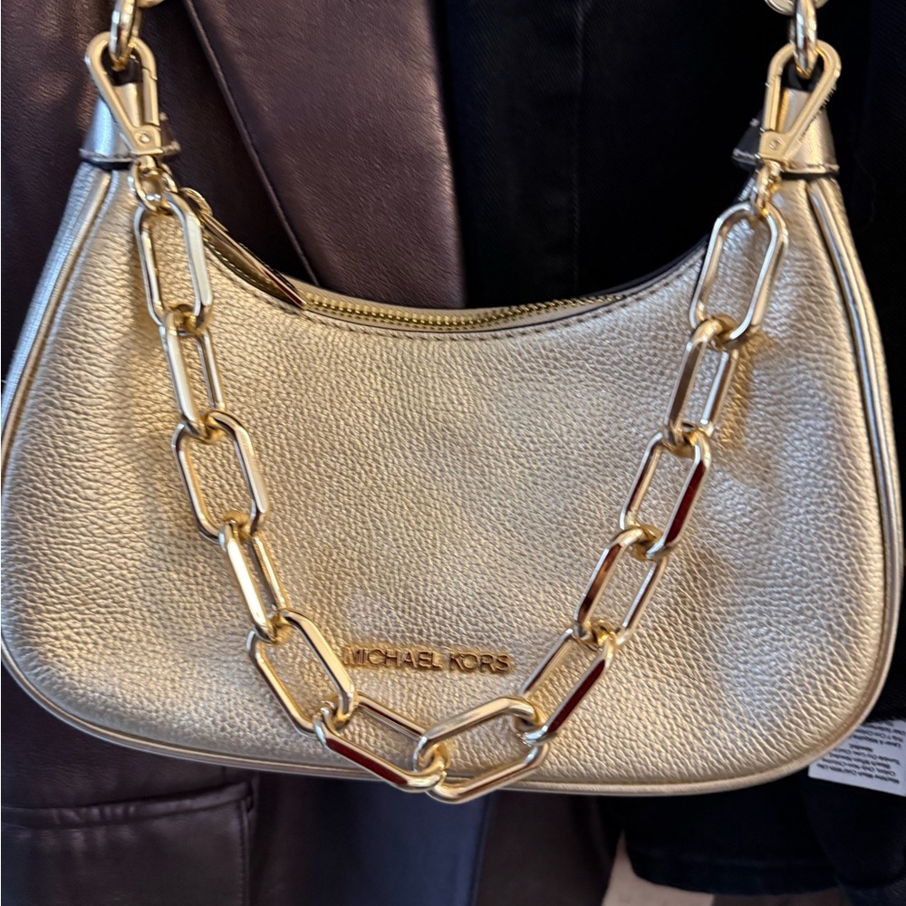 Michael Kors Metallic Gold Crossbody Bag